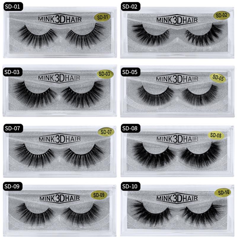 Vôsaidi 3D Mink Eyelashes Mink False lashes Soft Natural Thick Fake Eyelashes 3D Eye Lashes Extension 20 styles